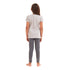 Girls summer pajama set Seal t-shirt + Dark grey leggings